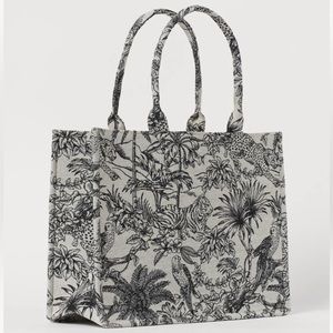 H&M Jacquard Weave Tote Bag